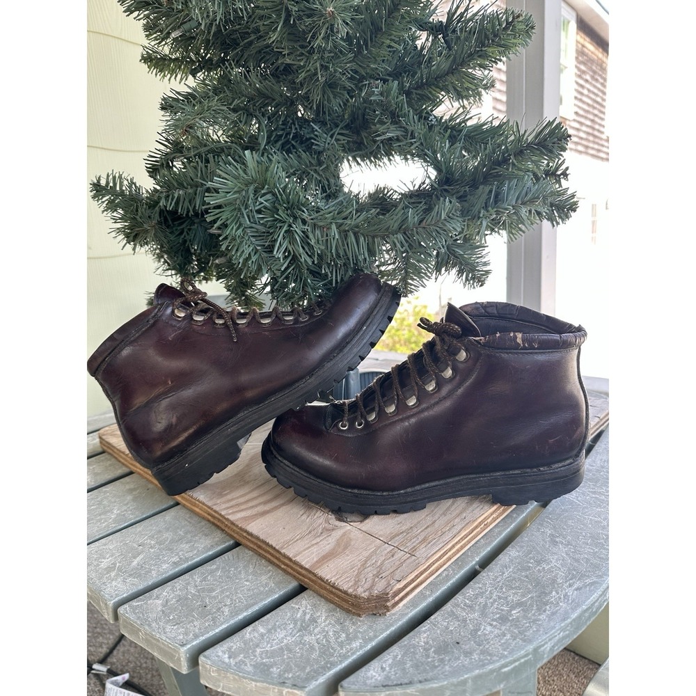 Calzaturificio The Alps By Fabiano Leather Mountaineering Hiking Boots SZ 10.5